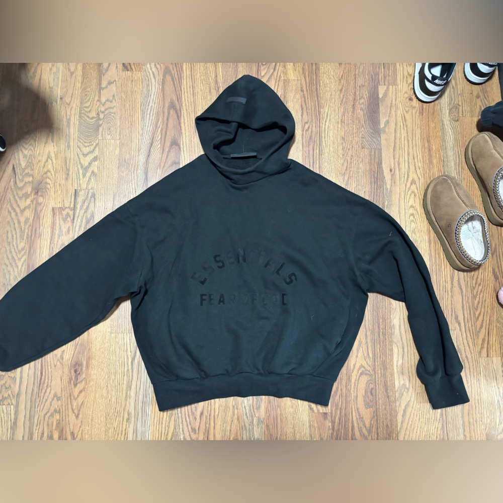 Essentials Men's Black Hoodie Sweater
